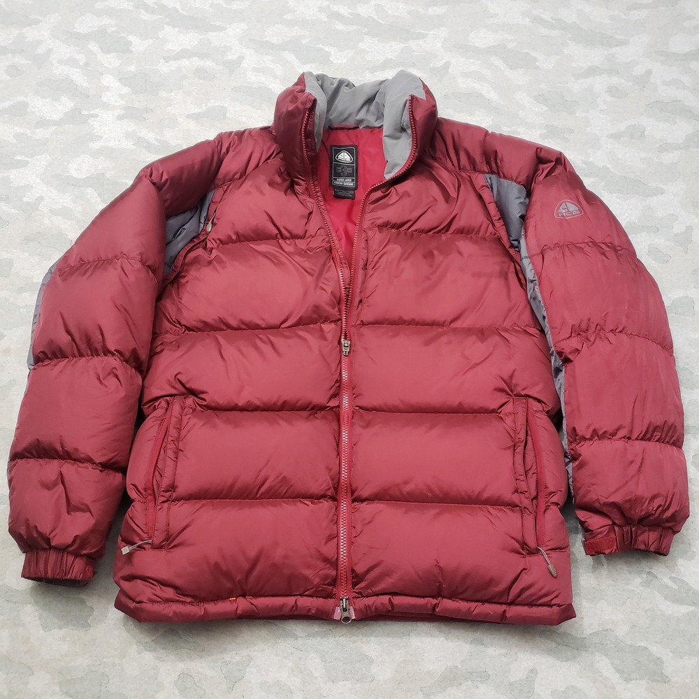 Nike ACG 3 Puffer Jacket Mens Medium Red Y2k Gorpcore Goose Down Outdoors